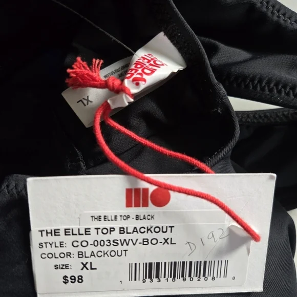 New Solid & Striped The Elle Black Swim Bikini Top NWT XL Bikinis